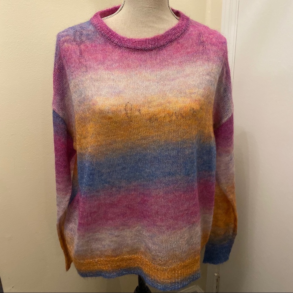 Fate Wool Sweater Pink/Orange/Blue